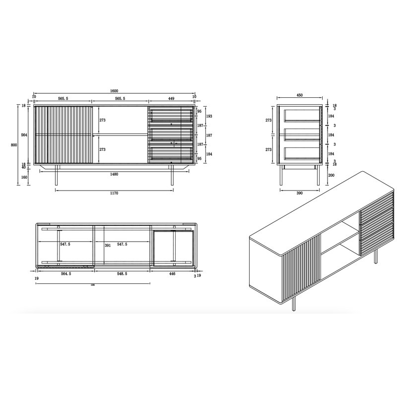 Rukayat 63'' Sideboard