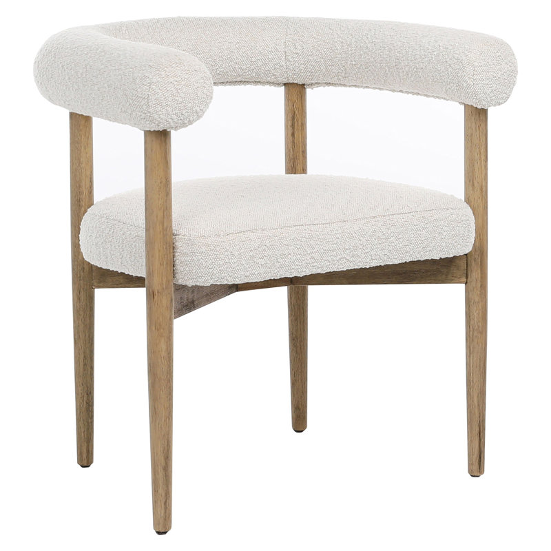 Matilda Boucle Upholstered Dining Chair, Off White