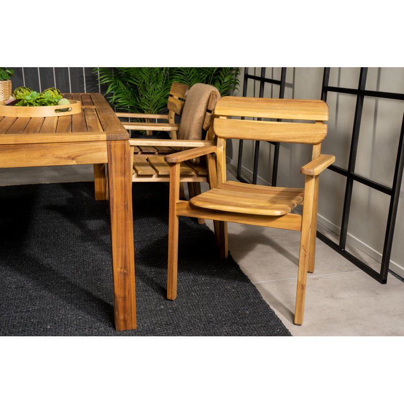 Charvi Stacking Patio Dining Armchair with Cushion