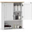 Armoire murale de salle de bain polyvalente avec tablette réglable et rangement ouvert, idéale pour organiser vos essentiels et économiser de l'espace.