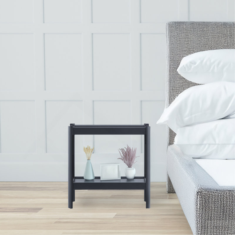 Yonda Matte Black Accent Table