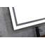Miroir de salle de bain avec cadre en métal pour mur-110584664-110584665