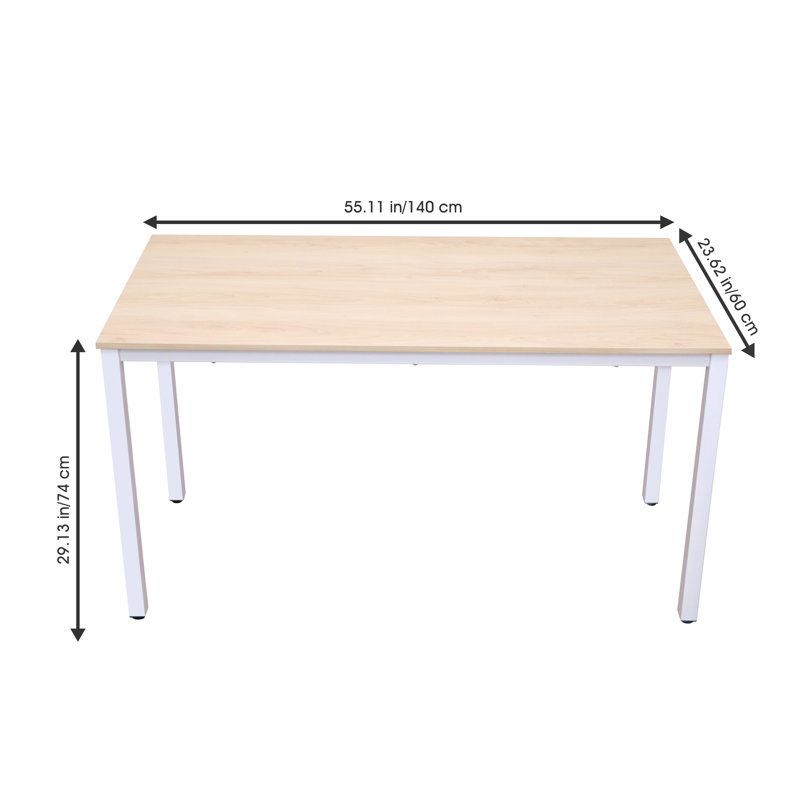 Bureau d'écriture, Plateau en bois de pommier Dural / cadre blanc