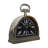Roman Numeral Metal Electric Tabletop Clock in Black/Brown