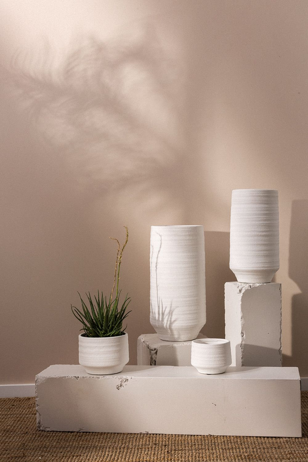 Canella Handmade Concrete Table Vase, 16" H x 8" W x 8" D