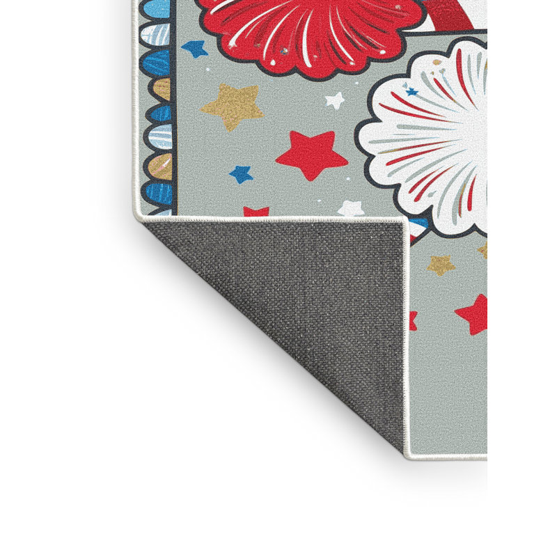 Tapis vacances des fêtes The Holiday Aisle®, Rectangle 7 pi x 9 pi