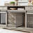 Multifunctional TV Stand Dog Crate with Two Drawers and Removable Partition, Ideal for Keeping Two Medium-Sized Dogs Comfortably-1301632204