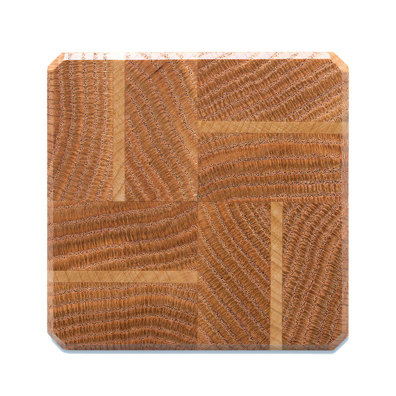 Wood Coaster Set With Holder