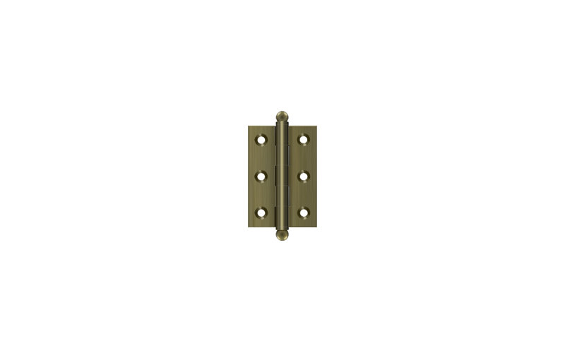10'' x 10'' Solid Brass Traditional Hinge, Unlacquered Brass, 2.5" H x 2" W