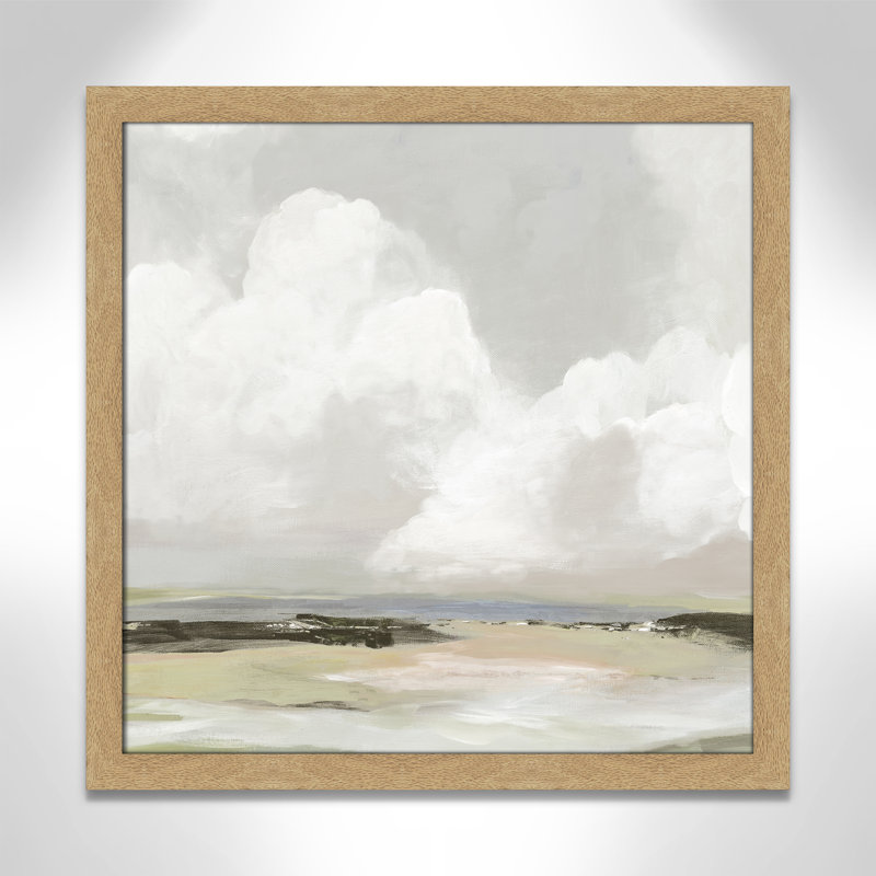 Weatherhill Soft Clouds - Photo encadrée, reproduction d'art, H 24,5 po x l 24,5 po x P 1,12 po, Encadré naturel