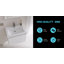 Ensemble de meuble-lavabo mural 24 po avec plateau en céramique, miroir et armoire latérale - Conception ondulée, fermeture en douceur et finition imperméable à 5 couches-939320740