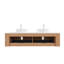 Meuble-lavabo moderne (avec meuble-lavabo et lavabo) avec rangement, meuble-lavabo double en bois 60 po