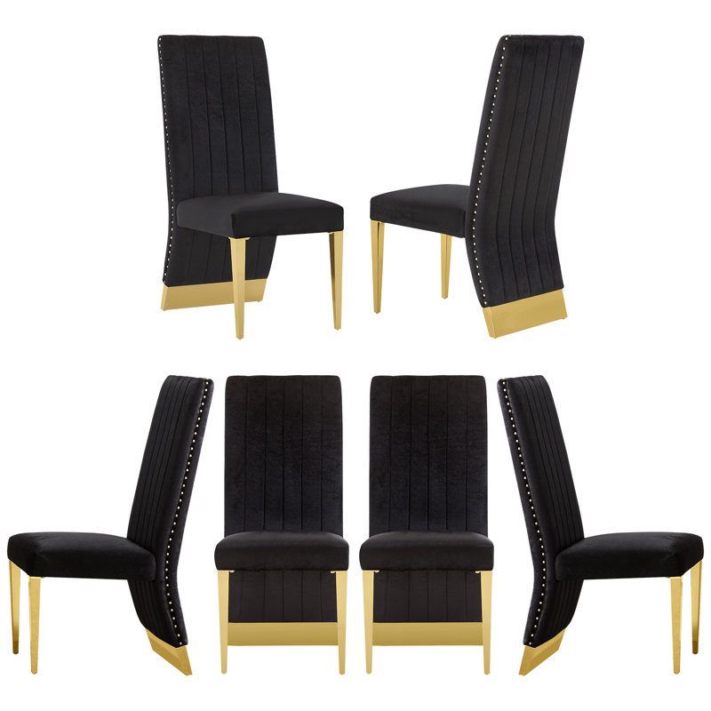 Lyal 18.5'' H Tufted Velvet Upholstered Parsons Chair