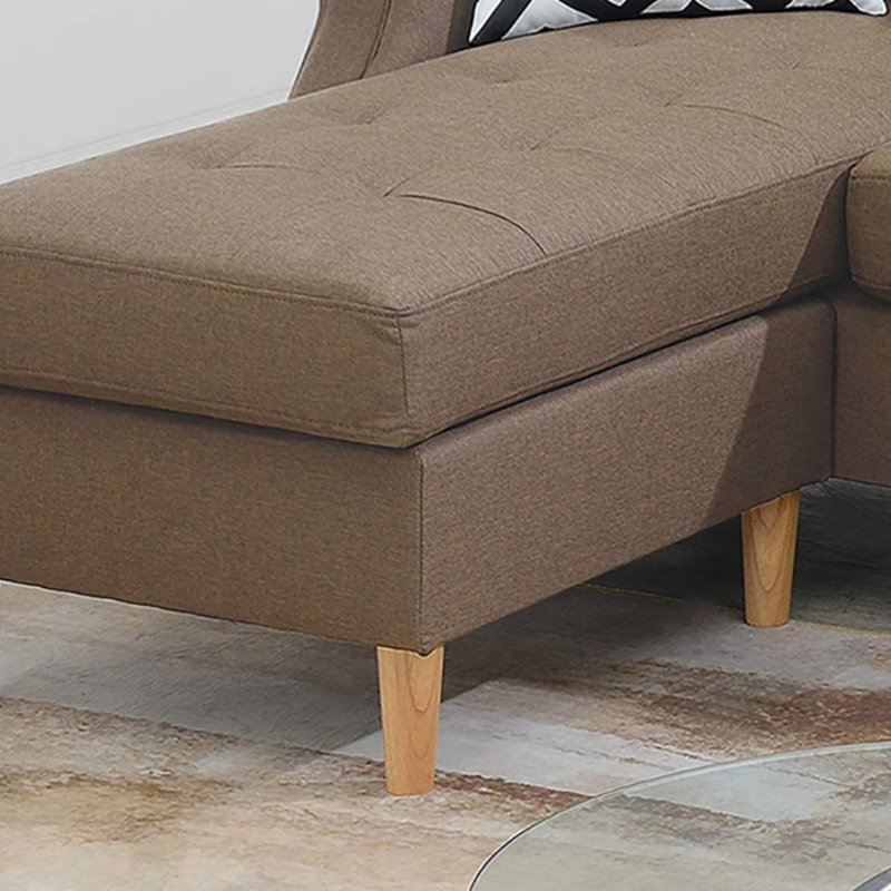 Canapé modulaire réversible Living, Polyfibre café clair