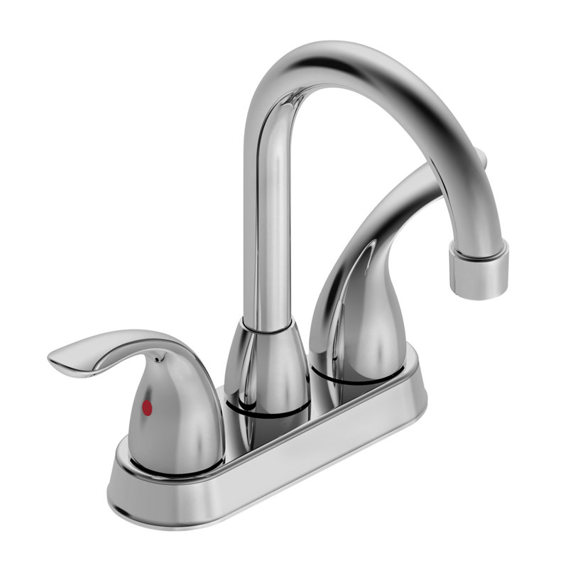 Finish Bathroom Sink Faucet 12.3", 2 Handles, 360 Swivel, Deck Mounted, , Stain-, Plate 12.3" Faucet, 2, Swivel Spout,