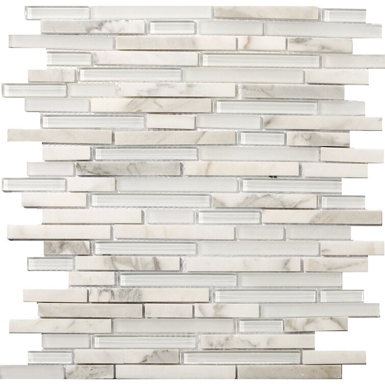 Lucente™ 12" x 13" Mixed Material Mosaic Tile