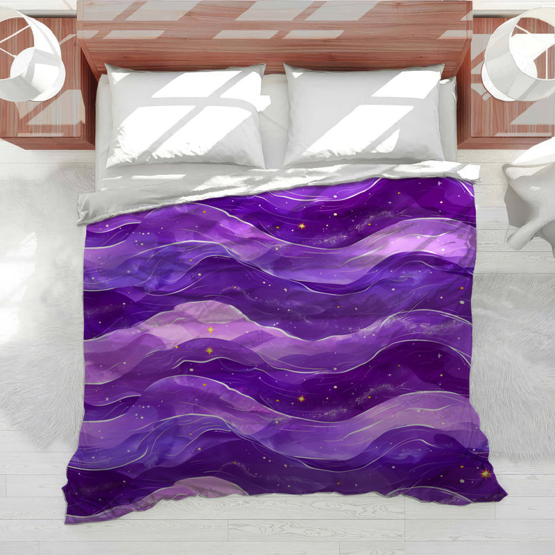 Cosmic Waves Bedding Space Comforter Contemporary, Twin Comforter
