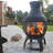 45" Cast Iron Smokeless Chiminea with Mesh Screen, Sliding Door & Rain Cap