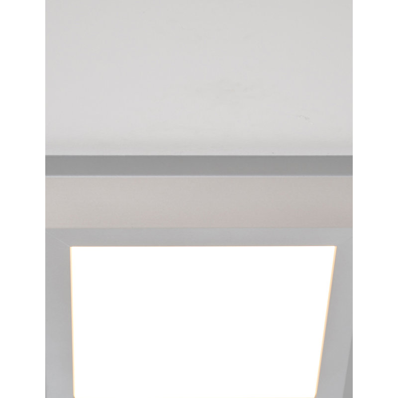 Plafonnier encastré simple à DEL 1 lumière 50,38 po Lovato, Nickel satiné