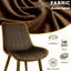 Velvet Dining Chairs, Sturdy Metal Legs, Modern Stripe Design-1857421545-1857421547