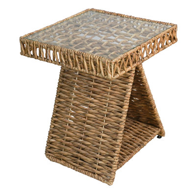 Taj Glass Top End Table