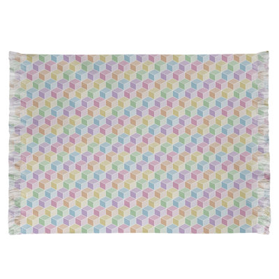 Jaune cube/bleu/rouge Tapis décoratif