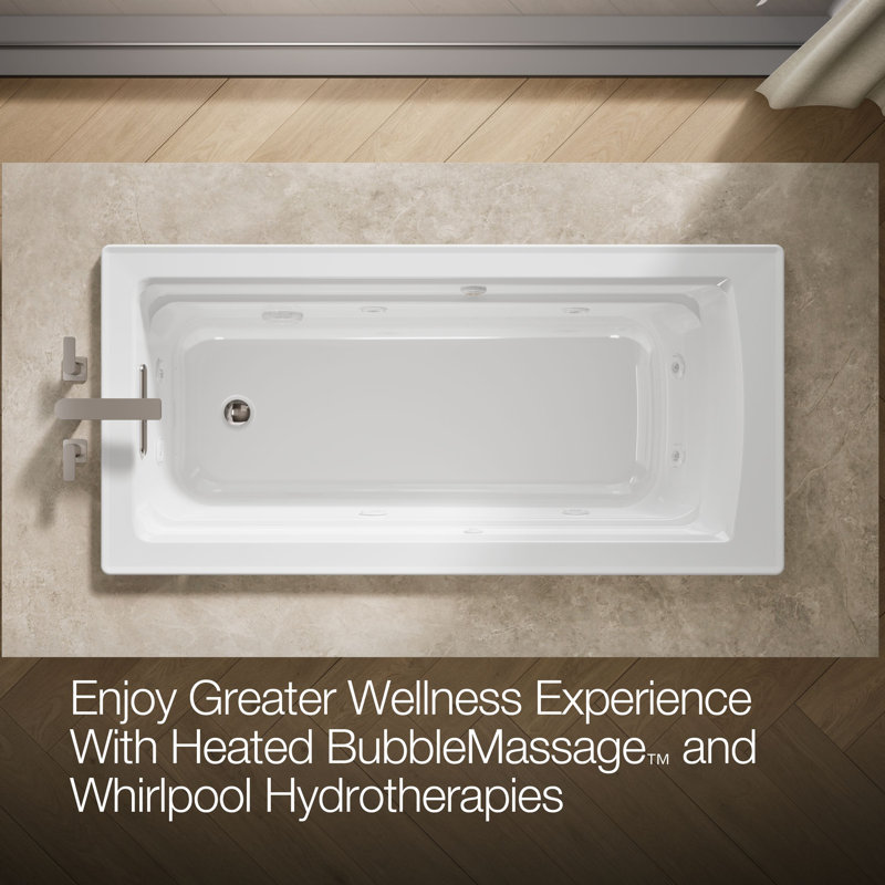 Archer® 66" x 32" Drop-in Whirlpool, White