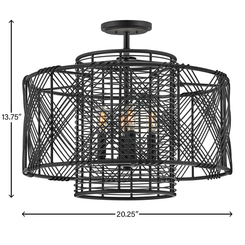 Brooke 4-Light Chandelier, Black