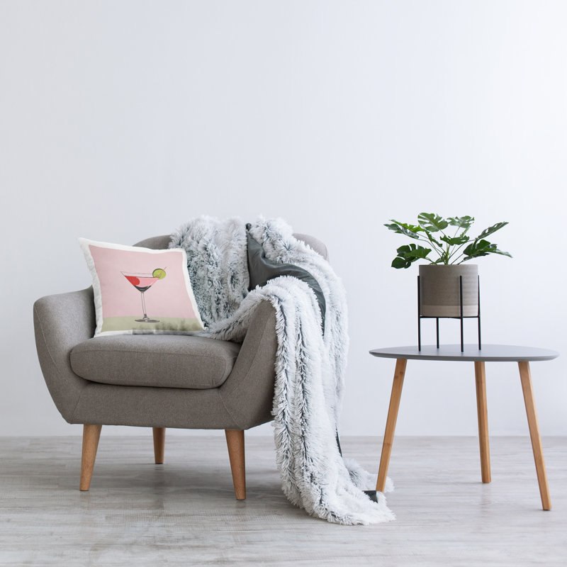 Pink & Red Cocktail Decorative Printed Throw Pillow Design by Irena Orlov
