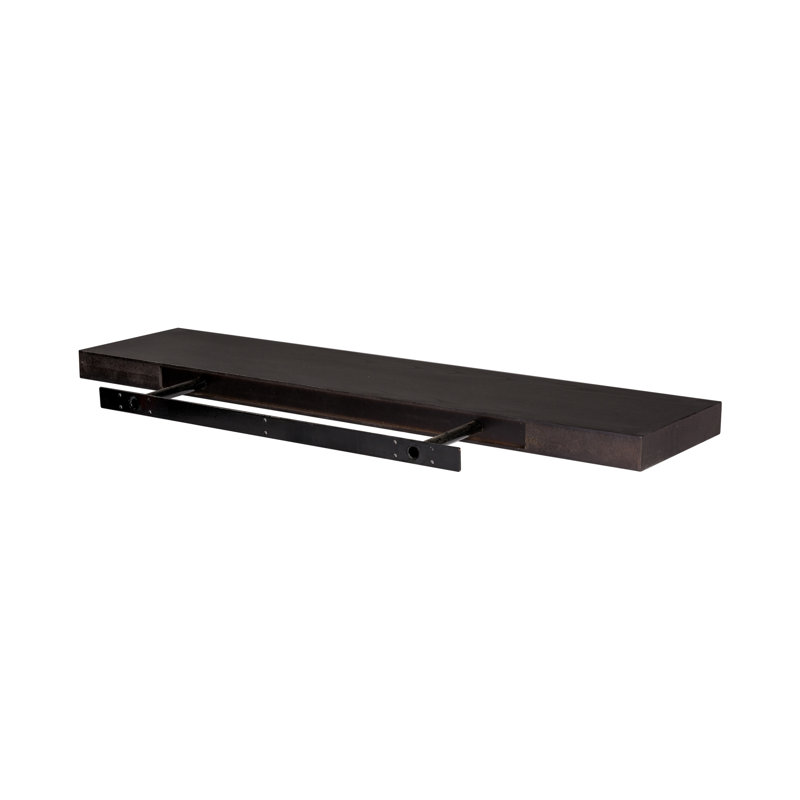 Sherice Manufactured Wood Floating Shelf, 1.97" H x 43.21" W x 10.24" D, Wenge