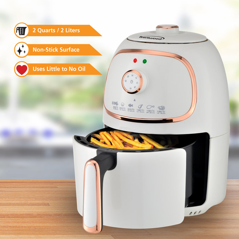 Brentwood 2 Quarts Basket Air Fryer Air Fryer, White