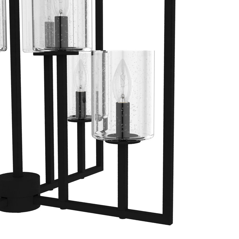Kerrison 8 - Light Geometric Large Foyer Pendant, Black