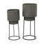 Ensemble de pots à fleurs modernes en métal 2 pièces Makail