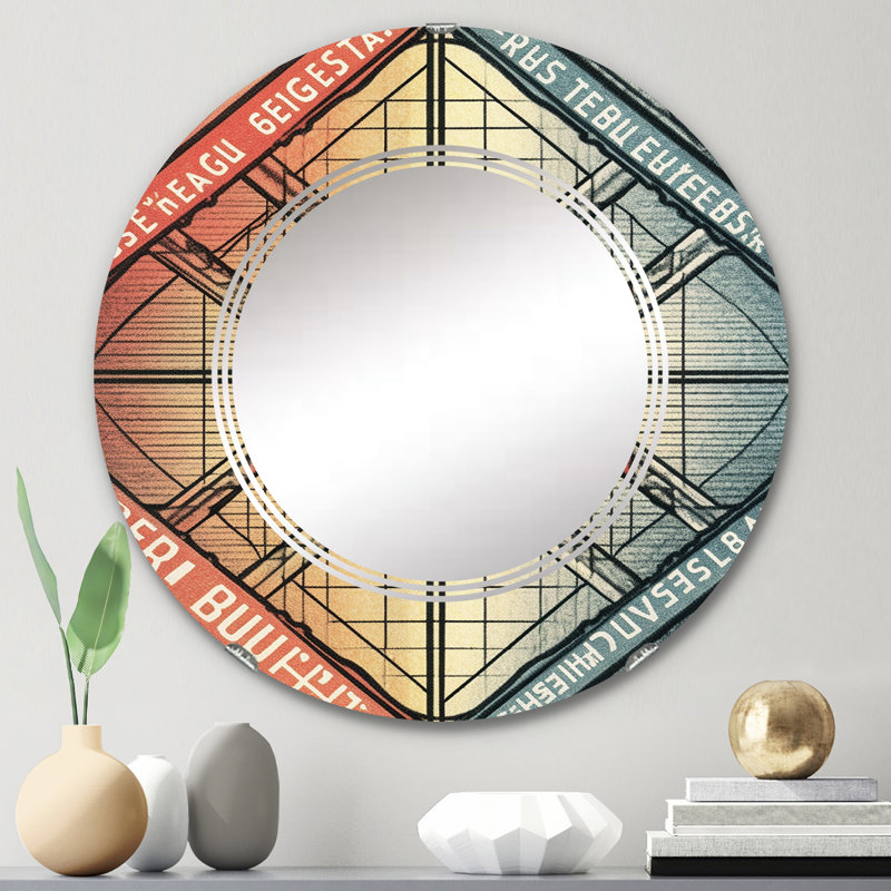 Auralie - Miroir mural moderne rond, 24 po x 24 po