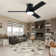Black Lowe Profile Ceiling Fan With Light