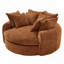 Fauteuil d'appoint rembourré en tissu chenille-83301237