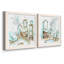 «Blue Opulence I», ensemble de 2 peintures sur toile encadrées-1373516595-1373516599