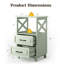 30" Tall Nightstand Modern Painted Wood Bedside Table With 2 Drawers And Open Shelf-621014630