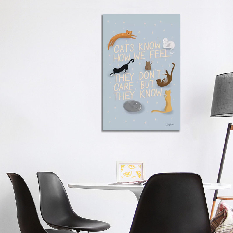 Ode To Cats by Becky Thorns - Wrapped Canvas Print, 101.6 cm H x 66.04 cm W x 1.91 cm D