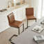 Tabouret de bar rembourré avec structure en métal noir robuste pour îlot de cuisine, salon et pub (ensemble de 2)-2098699023