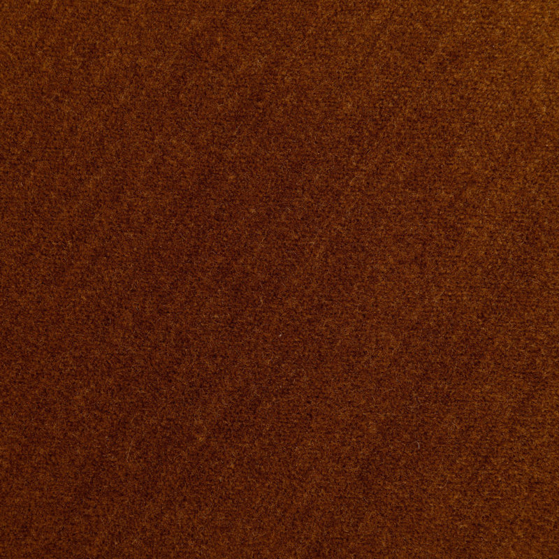BILBURY Round Ottoman, Monte Tobacco Mohair Velvet
