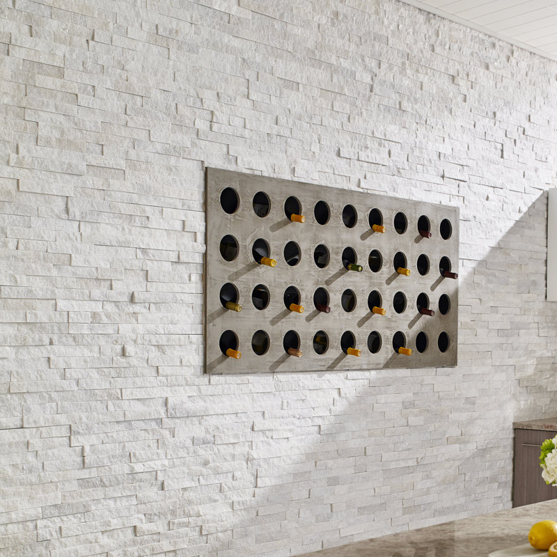 Stonecrest 6 in. x 18 in. Split Face Natural Stone Ledger Corner Wall Tile, Amber Cream