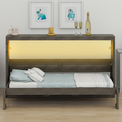 Armoire murale escamotable pliable avec lumière DEL