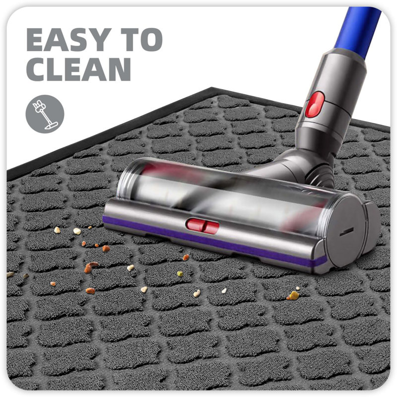 Non-Slip Outdoor Door Mat, 	17.5'' W x 29.5'' L, Grey