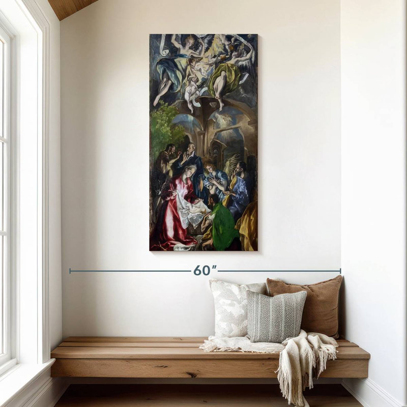 L'adoration des bergers, H 48 po x l 24 po