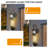 Outdoor Wall Light Fixtures, Exterior Lighting Fixtures Wall Mount, Waterproof Porch Lights With Water Rippled Glass Shades-1193778539