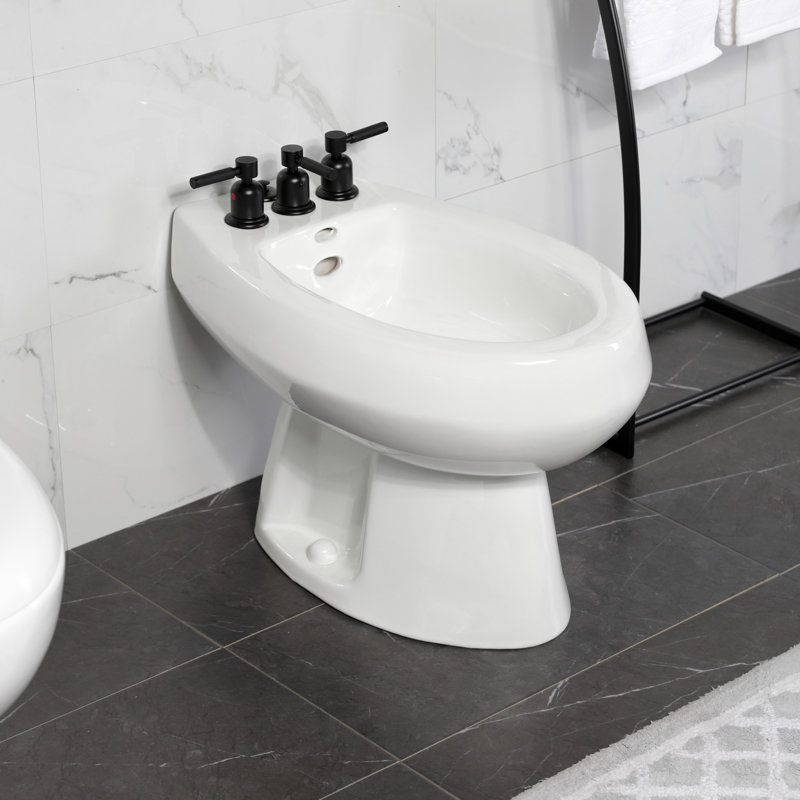 Robinet de bidet vertical espacé Kaiser, Noir mat