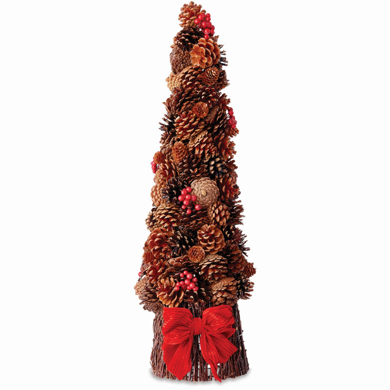 Pine Cone and Berry Topiary, 30" H x 9" W x 9" D