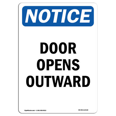 Door Opens Outward Sign