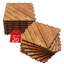 Carreaux de terrasse imbriqués en bois d'acacia massif, plancher extérieur à motif diagonal de 12 po x 12 po pour patio, balcon et bord de piscine (paquet de 20) - toutes saisons, imperméables et antidérapantes - Installation facile à verrou, aucun outil nécessaire